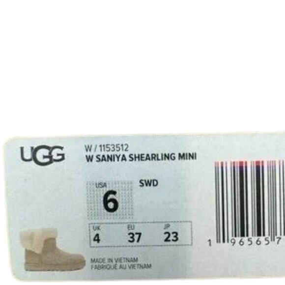NWT/NIB - Women's UGG Saniya Suede Shearling Mini Boots - Size 6 - Picture 8 of 8